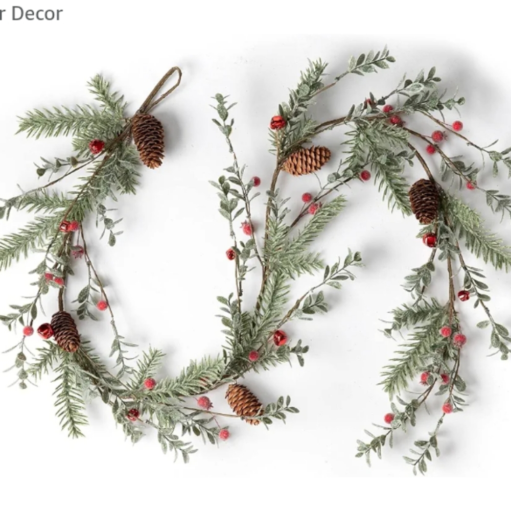 Festive Pinecone and Berry Garland